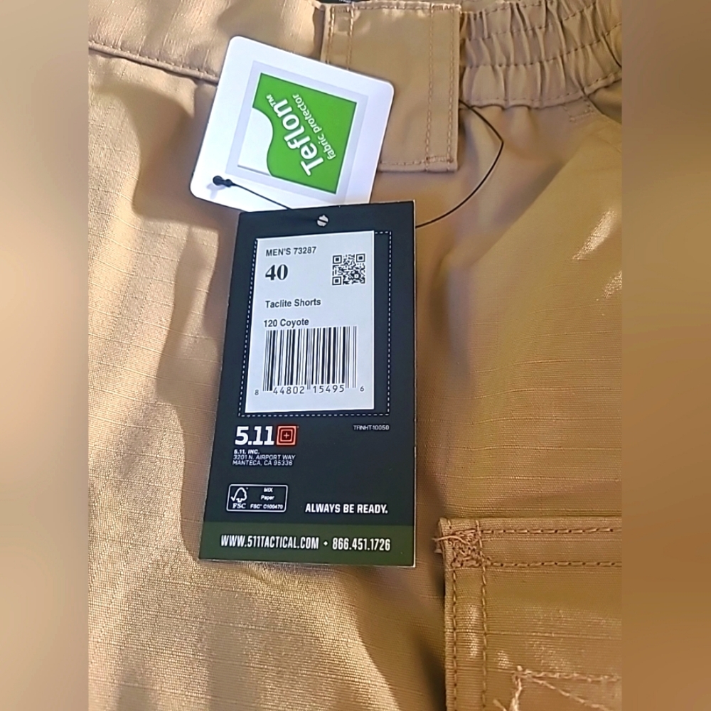 5.11 Tactical Men's Coyote Cargo Shorts